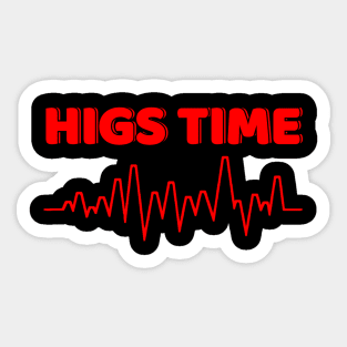 Higs time graph Sticker